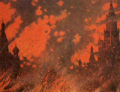 Зарево пожара Москвы 1812 года