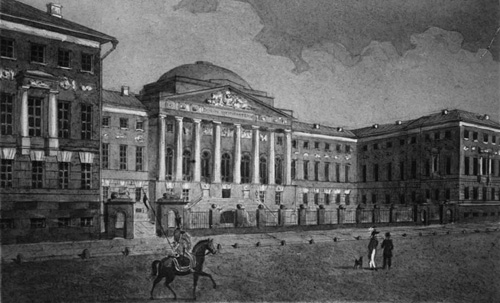 Главный корпус Московского университета, восстановленный после пожара 1812 года